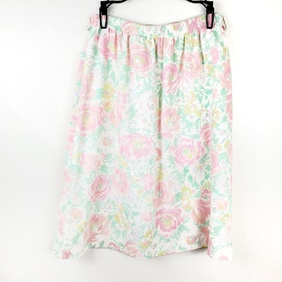 Vintage Medium Pastel Floral Skirt - Picture 2 of 6